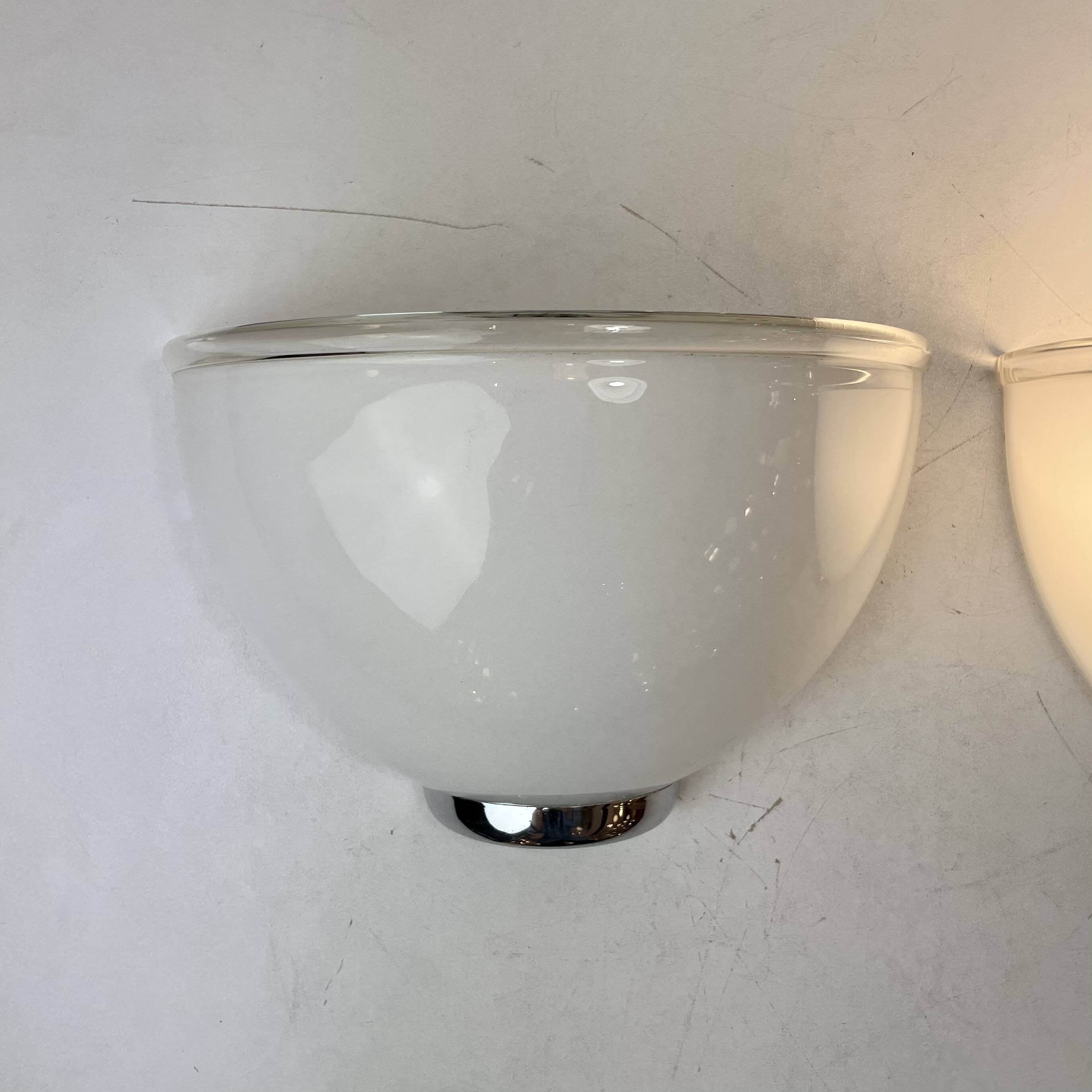 Pair of Onfale Wall Lamps Designed by L. Vistosi for Artemide, Italy, 1990s