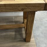 Genuine farmhouse table in renovated solid oak