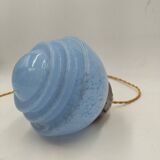 Speckled blue opaline pendant light