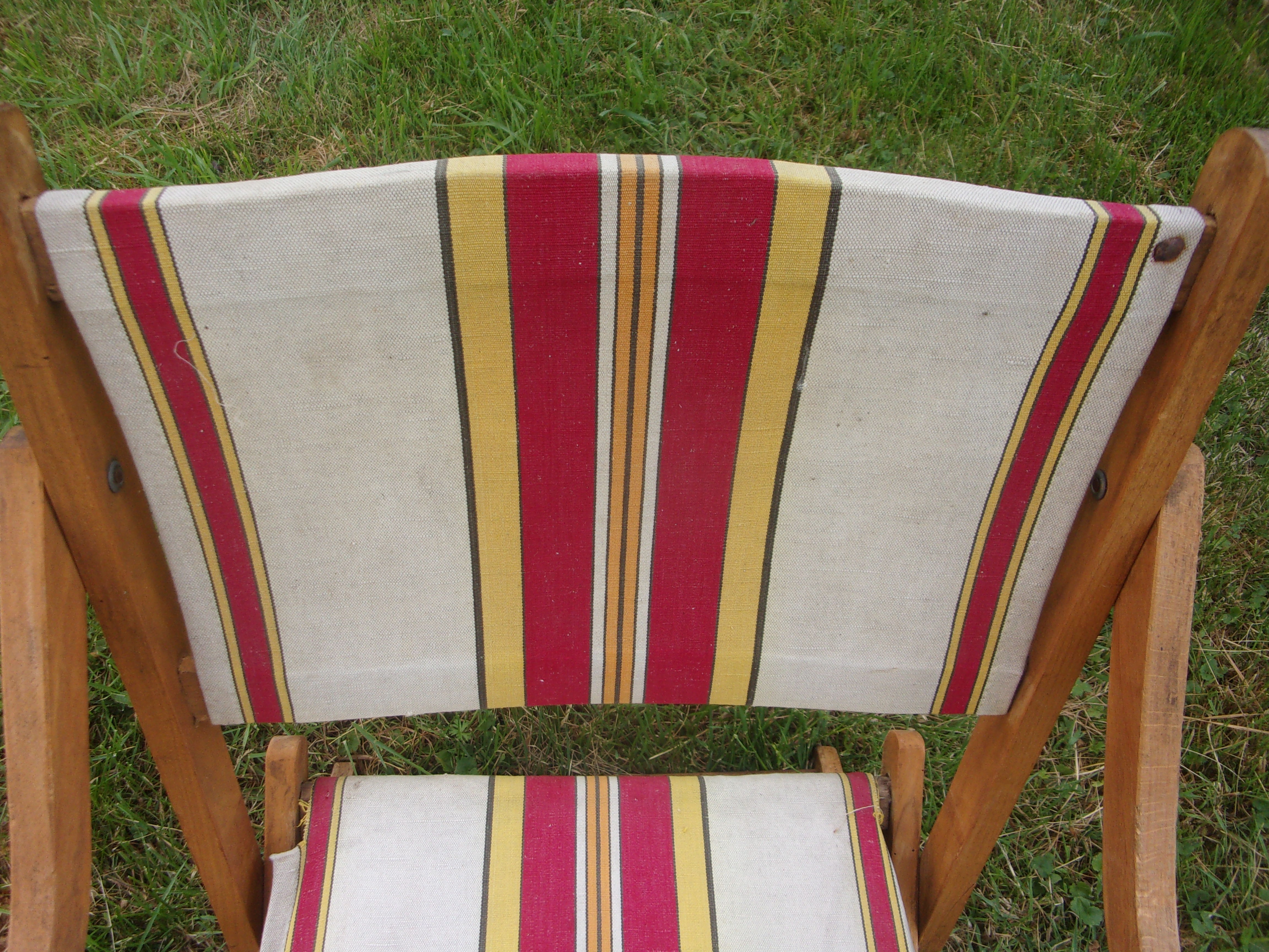 small folding chair canvas 1940 1950 camping