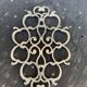 Pewter trivet, vintage apples model