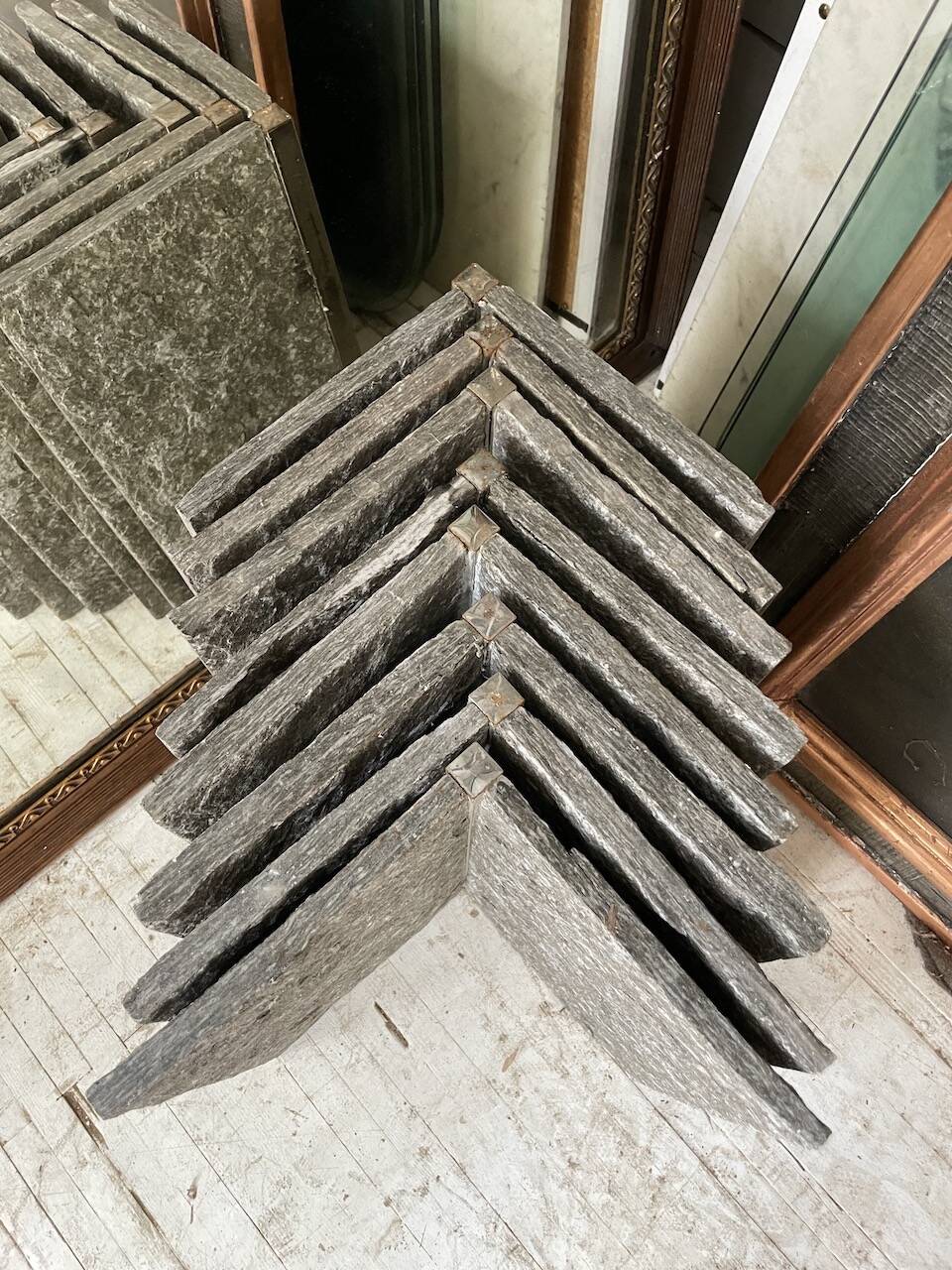 Roche Bobois stone and glass sculpture shelf 1970s