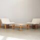 Foldable lounge set in pinewood by Burkhard Vogtherr for Rosenthal
