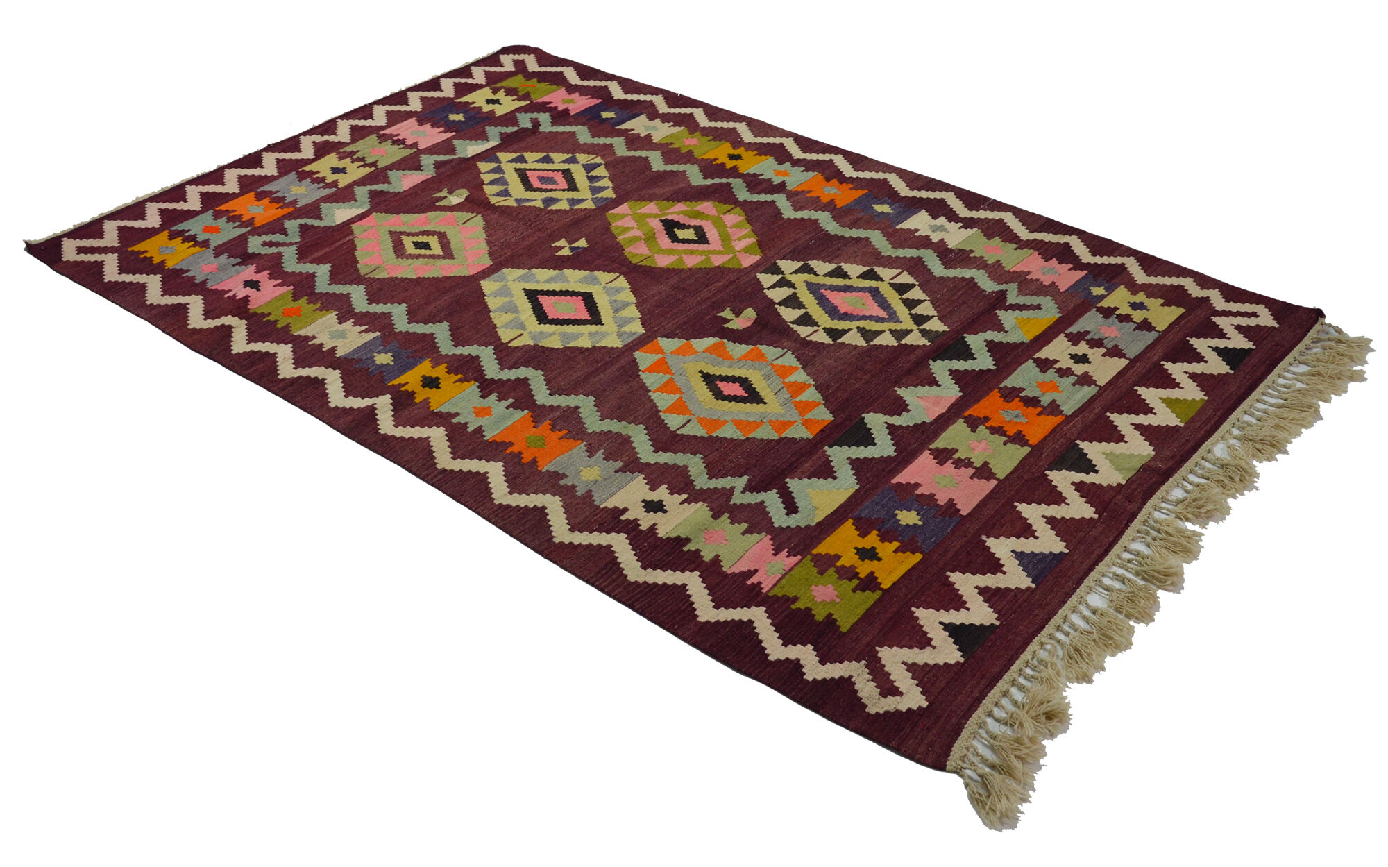 Anatolian handmade kilim rug 264 cm x 167 cm