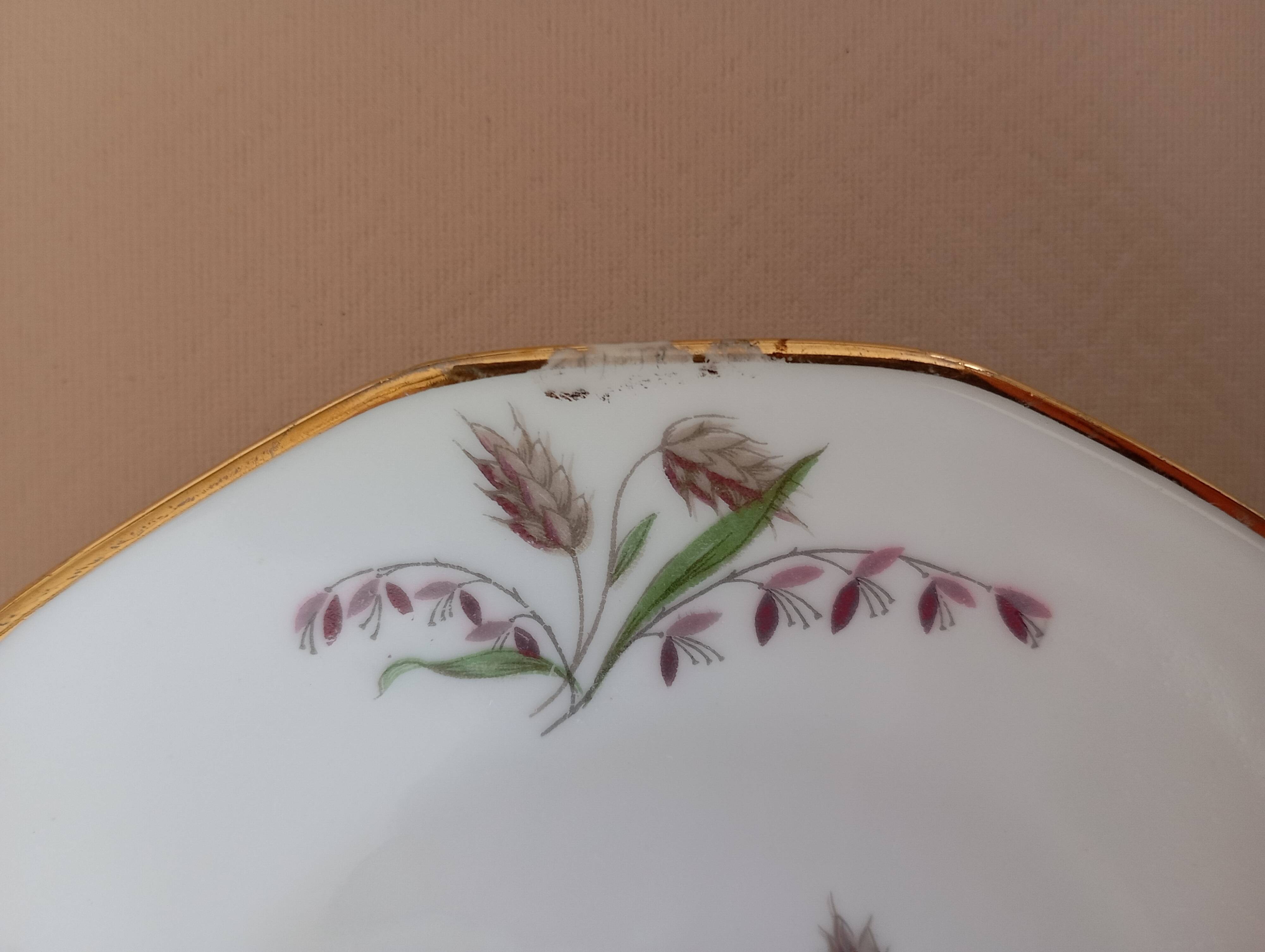 6 Limosa hard porcelain dessert plates (Limoges)