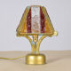 Brutalist table lamp in metal and hammered murano by longobard italy