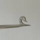 Metal dish with goose head handles serving tray