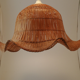 Suspension en rotin vintage forme tulipe