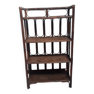 Etagère en rotin vintage