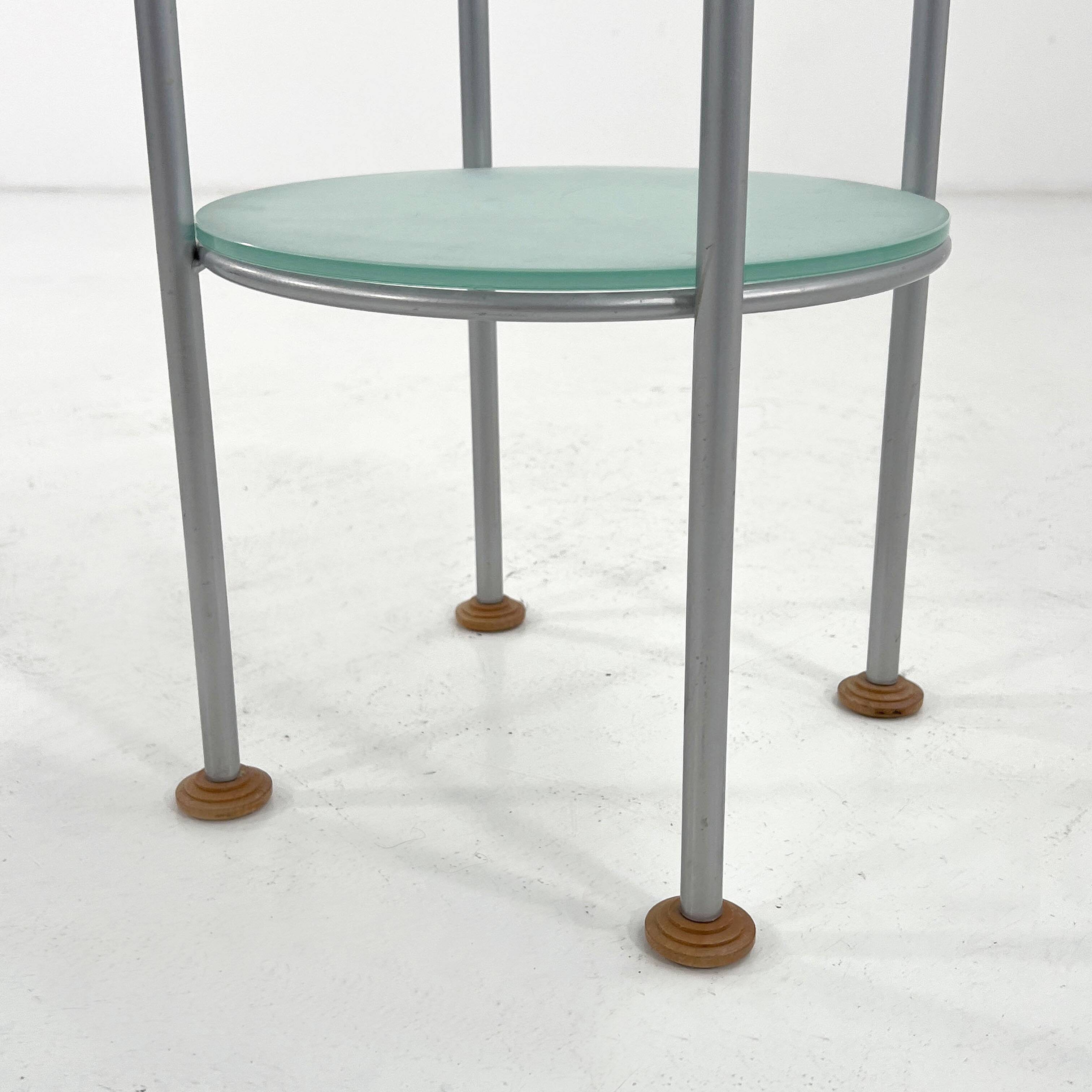 Memphis metal and glass table, 1980