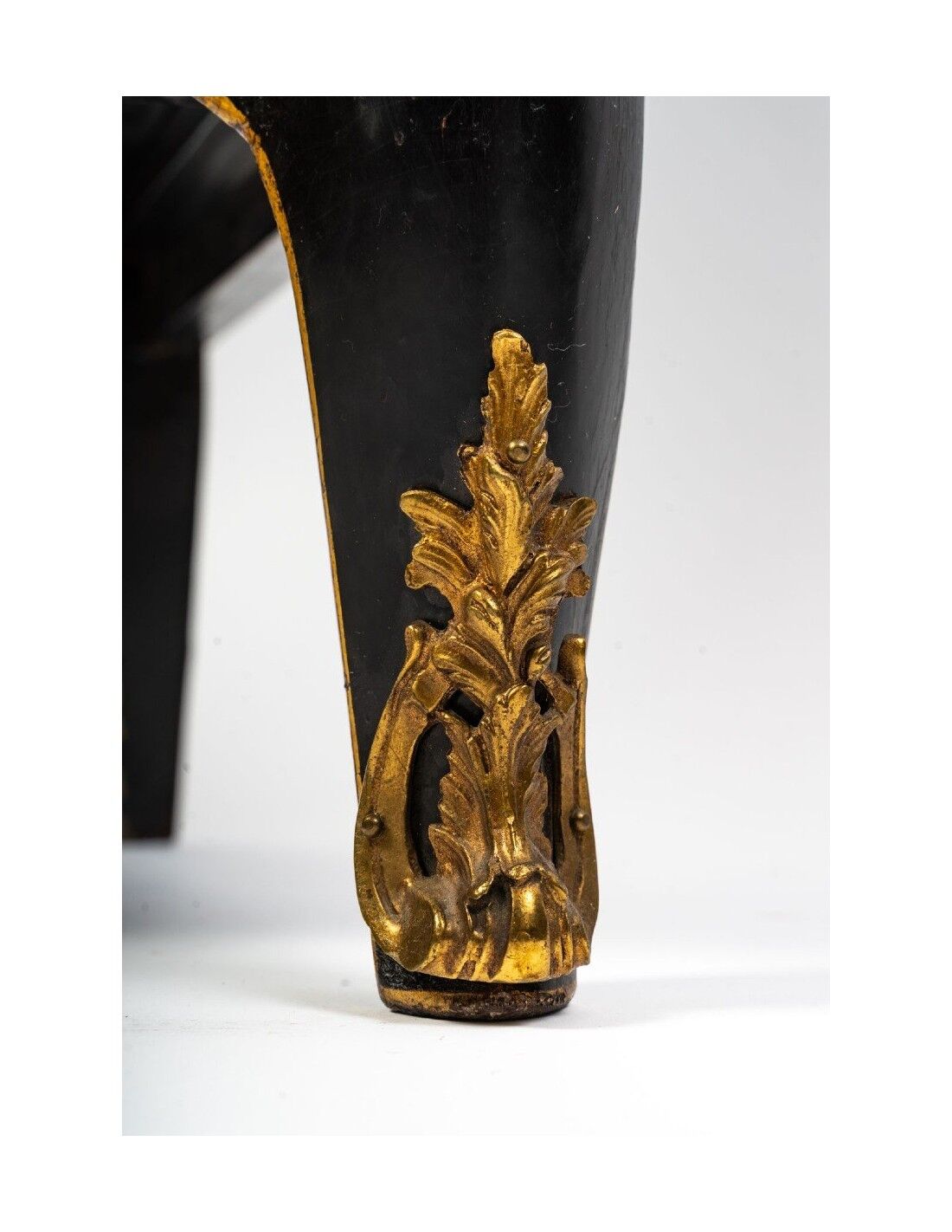 Pair of black wood corner buffets