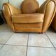 Leather club armchair
