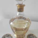 Liqueur carafe with 8 assorted greens