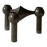 Stoff Nagel designer candlestick in genuine chrome-plated metal, Denmark 1970