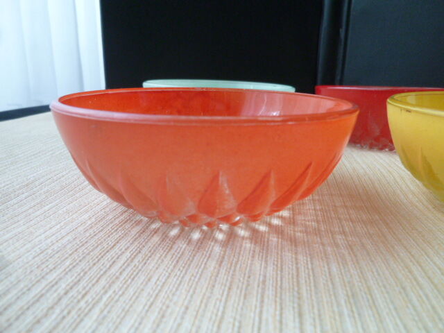 Set de 4 coupelles en verre vintage années 60-70