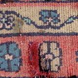 Long handmade vintage persian rug traditional wool carpet- 105x280cm