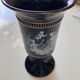 Vintage Cobalt Blue and Gold Pedestal Vase – C. Fiorentino (Italy)
