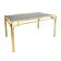 Brass Faux Bamboo Dining Table 1970s Hollywood Regency Glass Gold
