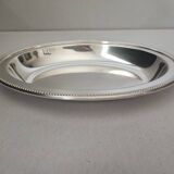 silver-plated metal salad bowl