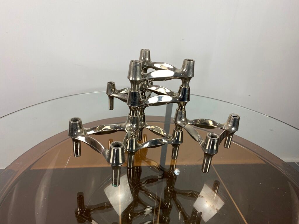 Lot of 6 BMF Nagel modular candlesticks 1970