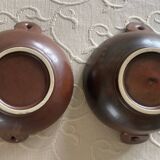 Duo of artisanal stoneware bowls