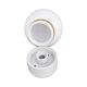 Industrial spherical wall lamp, white, OWS100, Poland, 1960s PRL