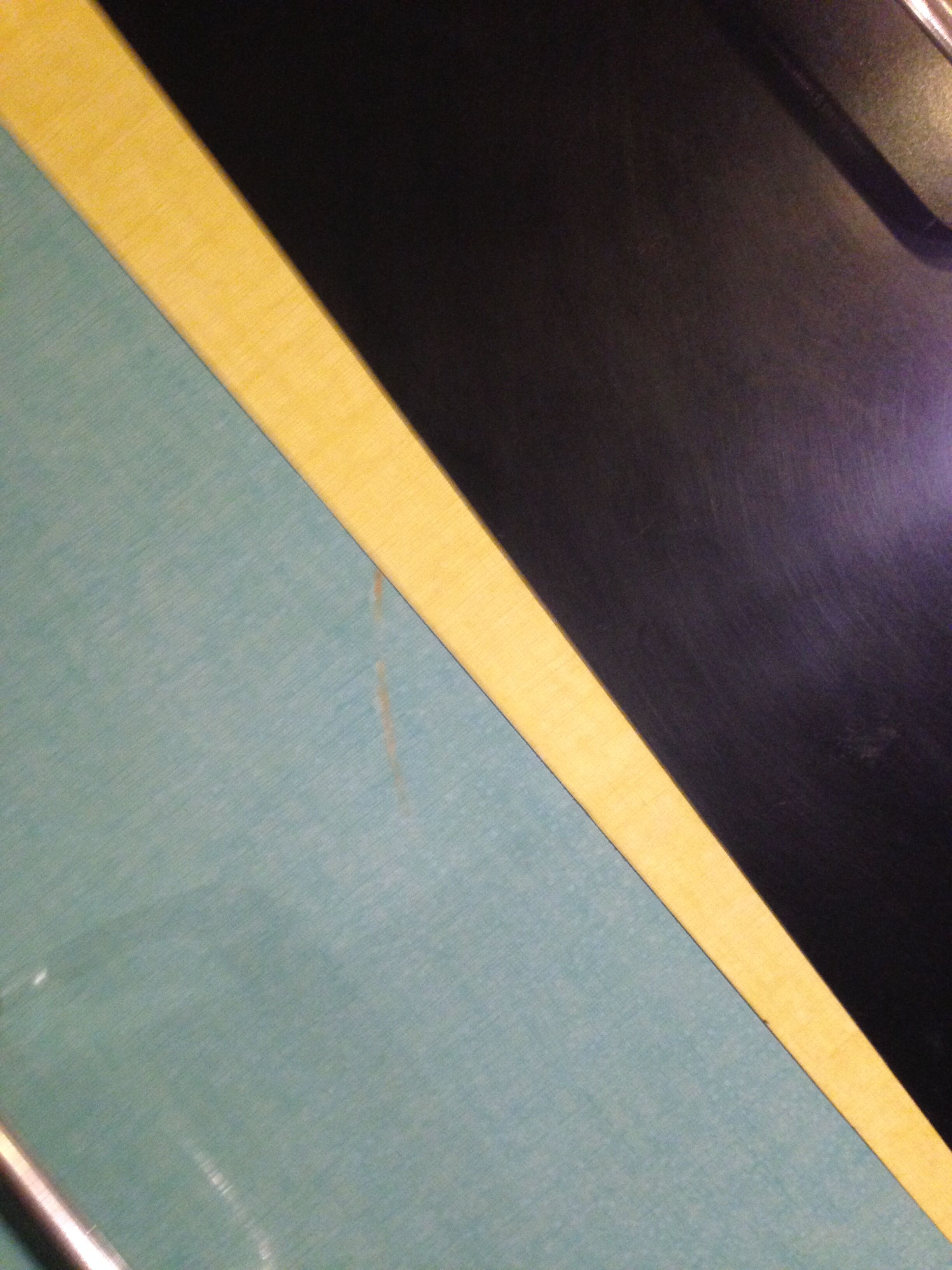 Tray vintage year 59 in formica yellow, blue and black