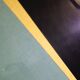 Tray vintage year 59 in formica yellow, blue and black