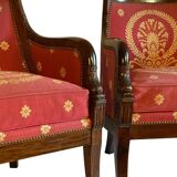 Paire de bergères en gondole Empire