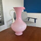 Vintage pink opaline vase / Vintage Pop Color pitcher vase / d