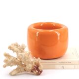 Vintage orange ceramic pot