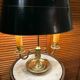 Empire style bouillotte lamp in brass and green sheet metal - Electricity