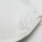 Large dish white ceramic fish