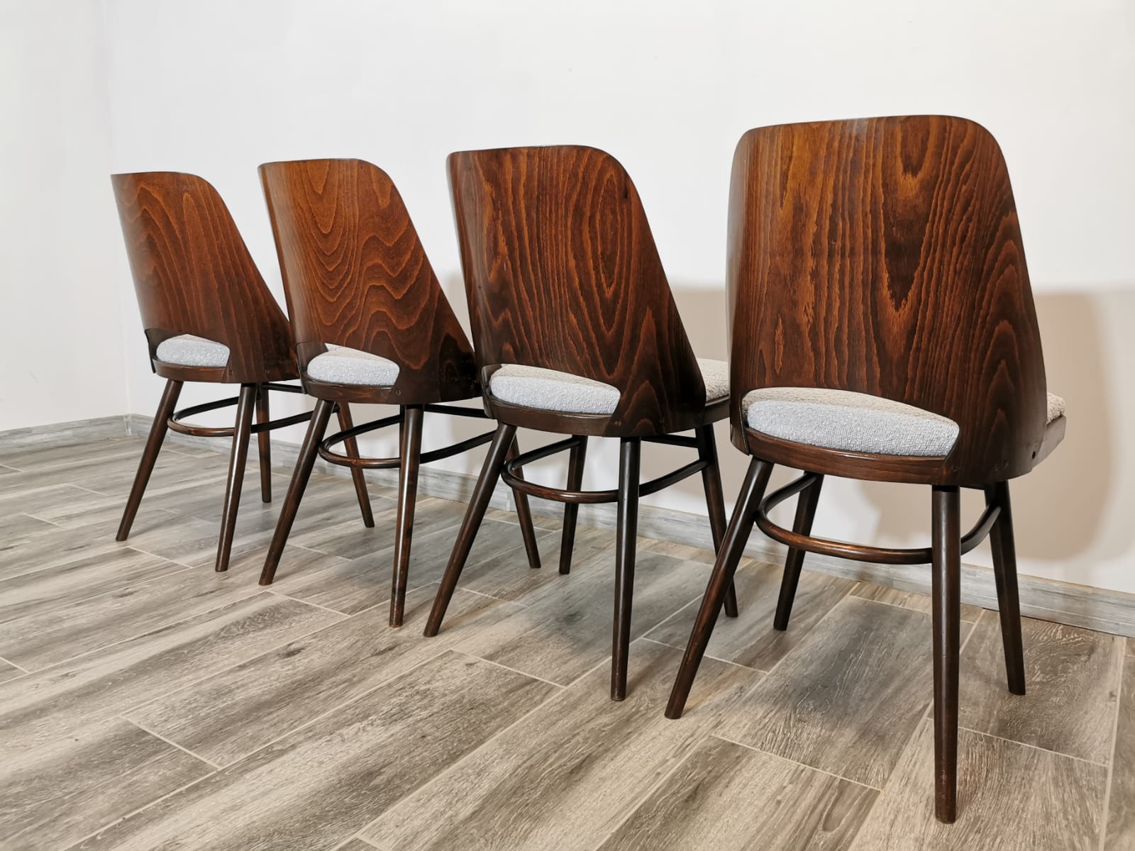 Dining Chairs by Radomir Hoffman for Ton, 1950s, Set of 4