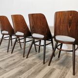 Dining Chairs by Radomir Hoffman for Ton, 1950s, Set of 4