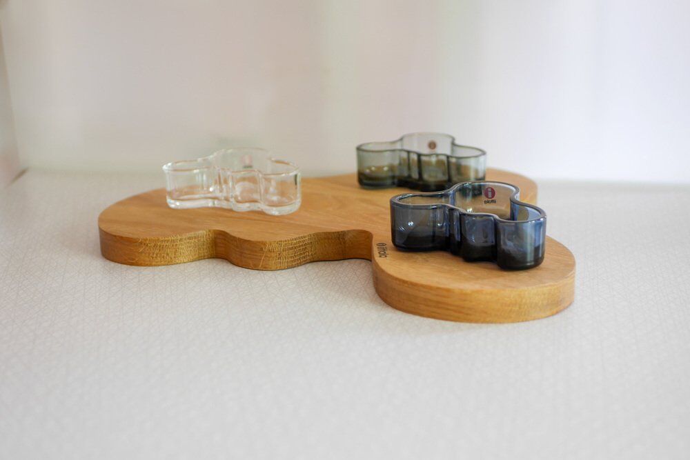 Serving platter in oak by Alvar Aalto for Iittala