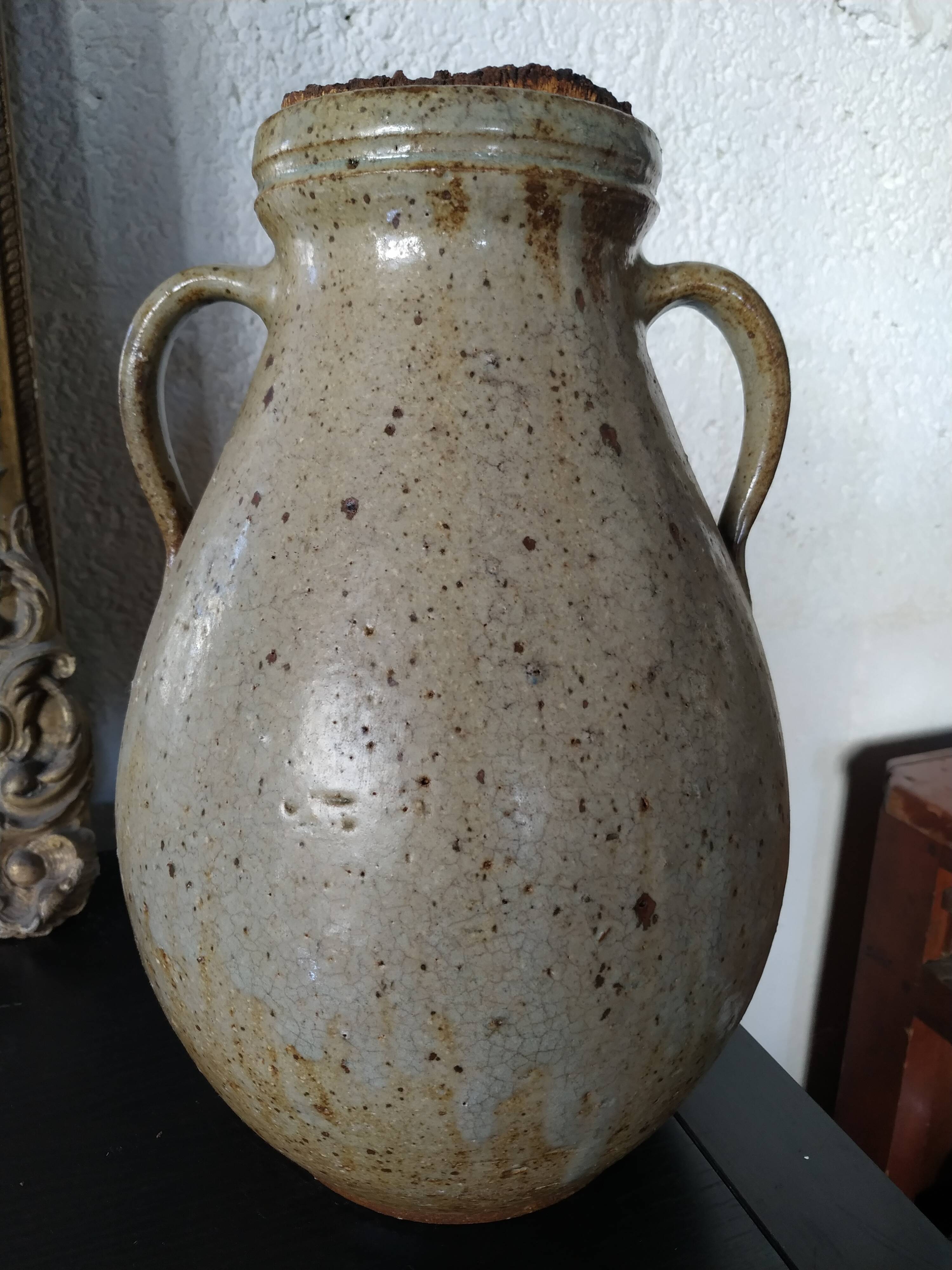 Vinaigrier vintage en grès