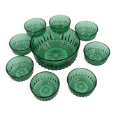 Lot 1 salad bowl and 8 Arcoroc Diamant bowls.