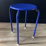 Blue Klein metal stool