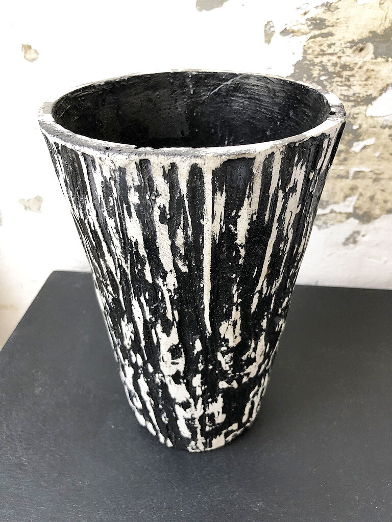Vintage black vase