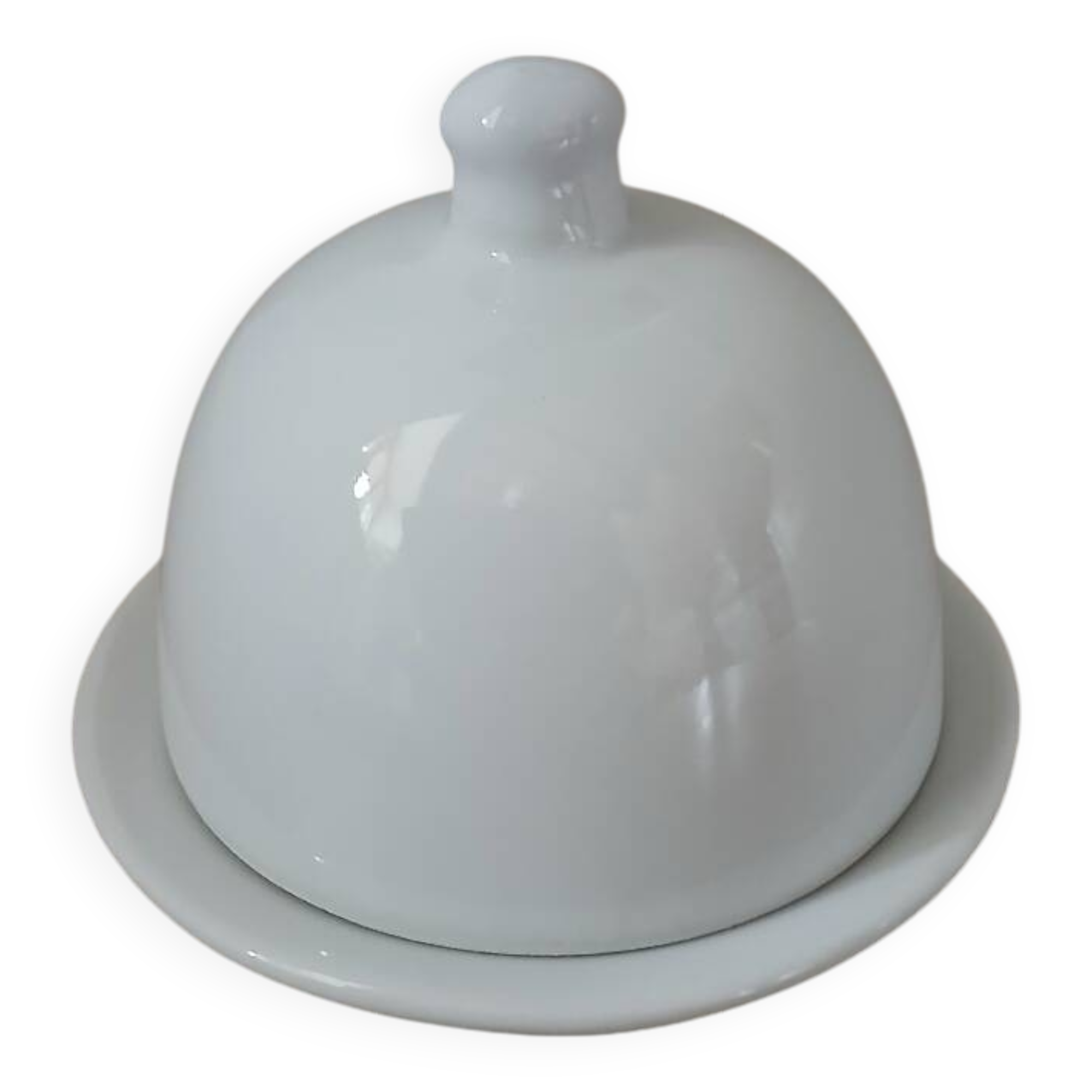 Individual porcelain butter dish