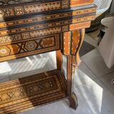 Moroccan marquetry game table