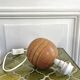 Lampe boule en bois vintage
