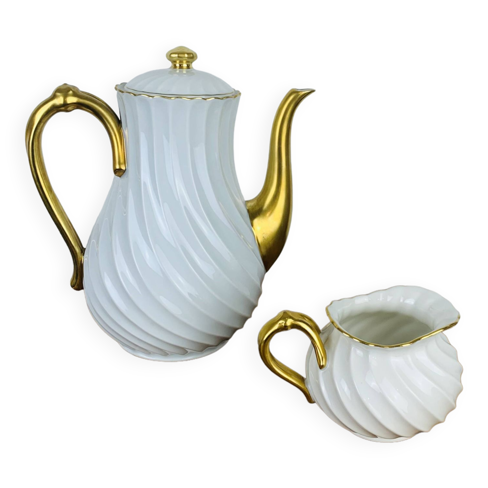 Haviland Limoges teapot and milk jug