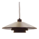 Danish pendant lamp with tiered metal shade, 1960s