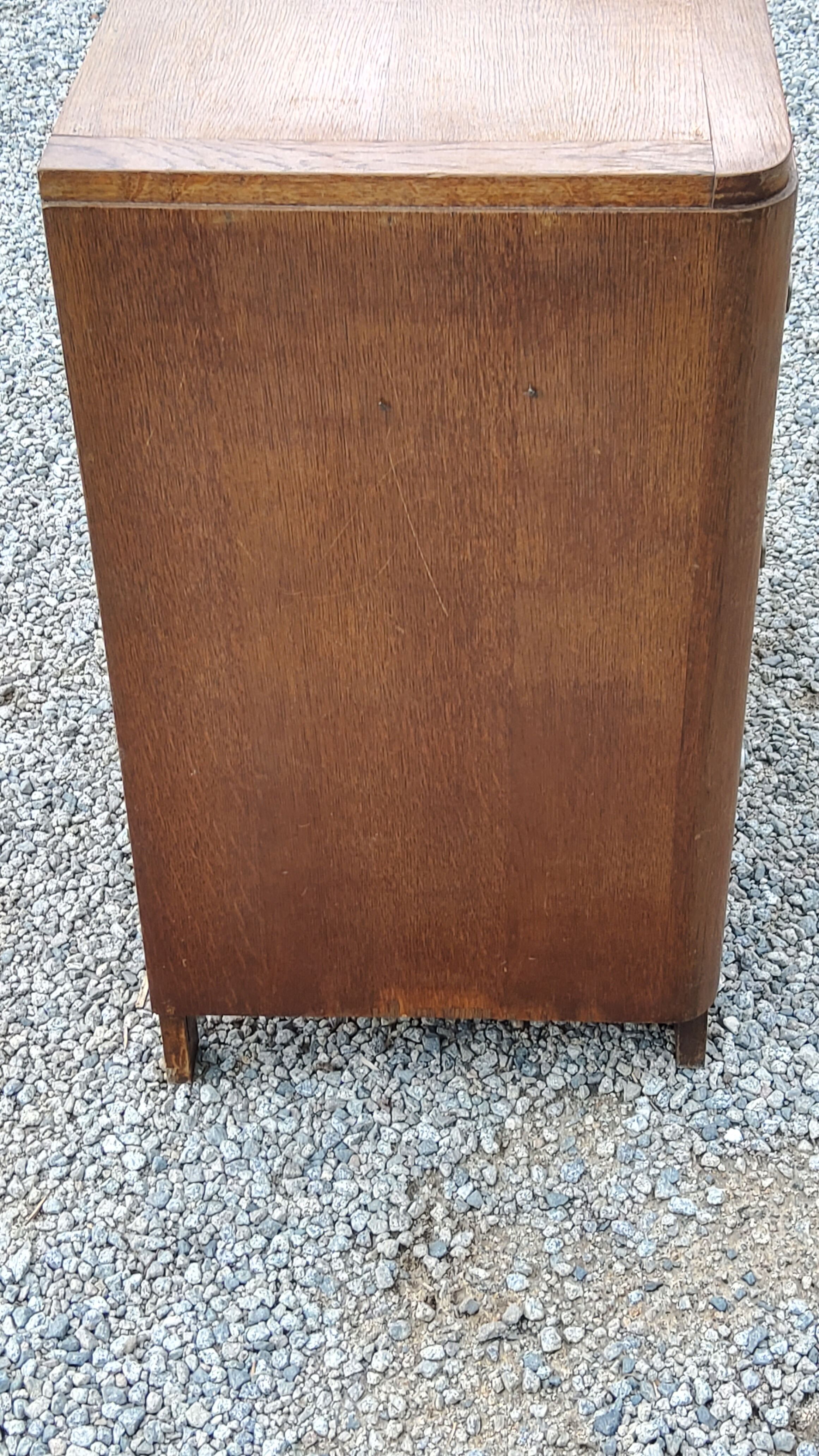 Vintage oak chest of drawers legs compass 3 drawers from the 50s