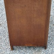 Commode vintage en chêne pieds compas 3 tiroirs des années 50