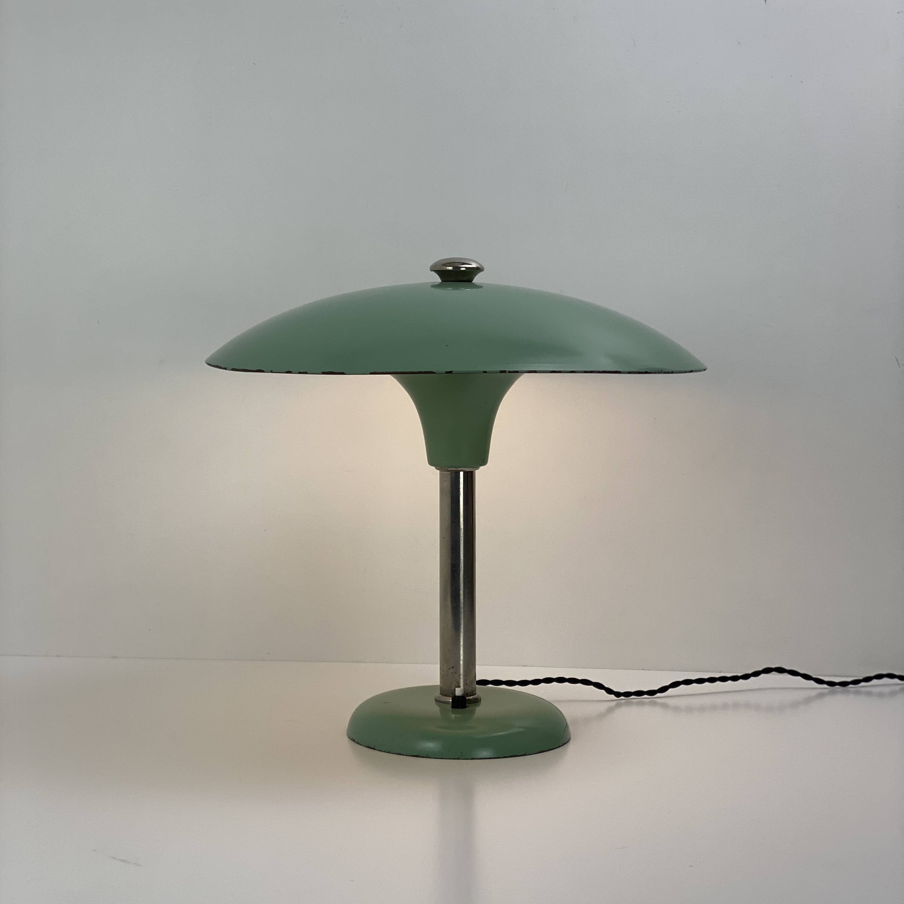 Bauhaus table lamp by Max Schumacher For Metallwerk Werner Schröder,19