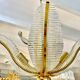 Palm model glass chandelier, Italy 1980 Venini
