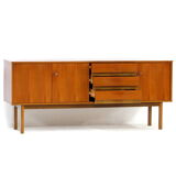 Vintage mid century modern minimalist sideboard in walnut, 1960s